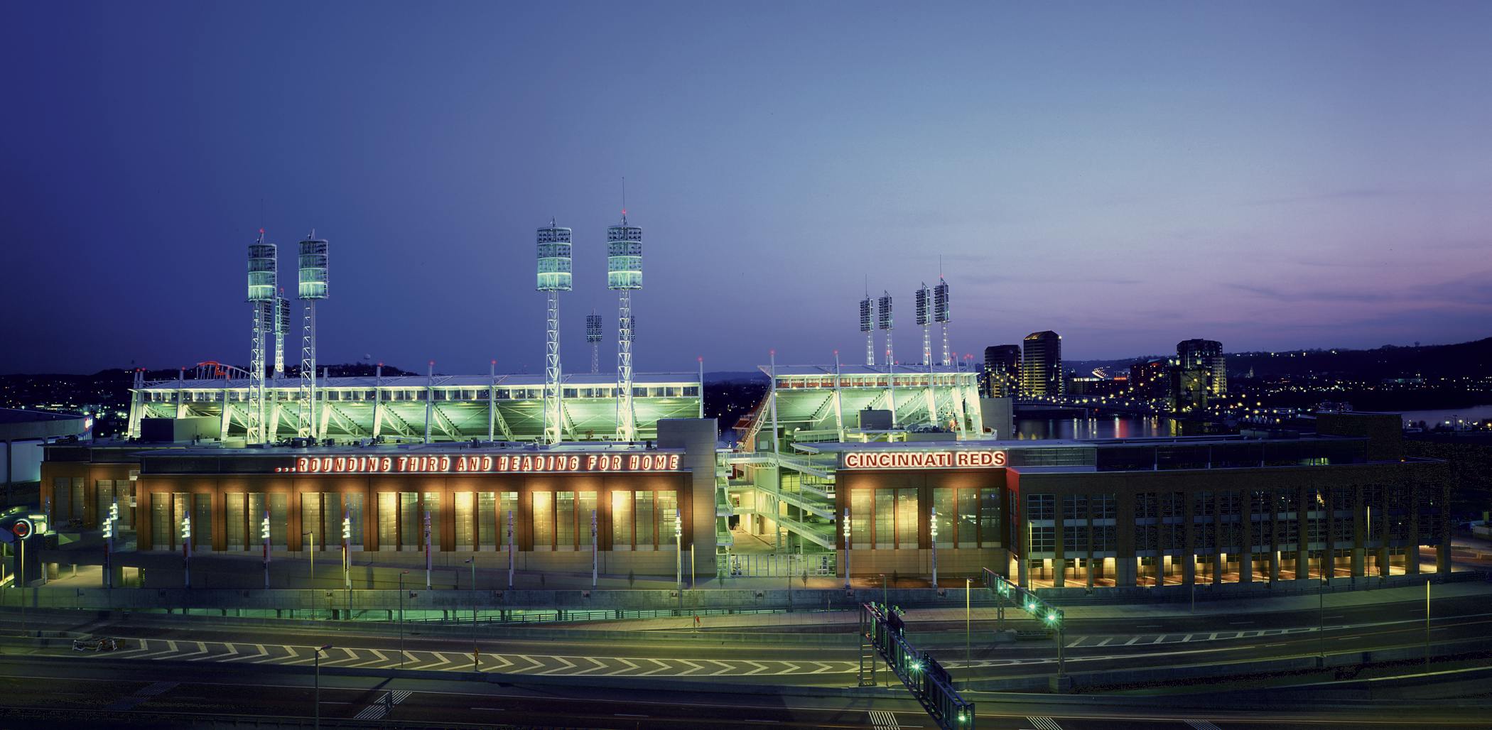 Cincinnati Reds Great American Ball Park Entrance Aerial Drone