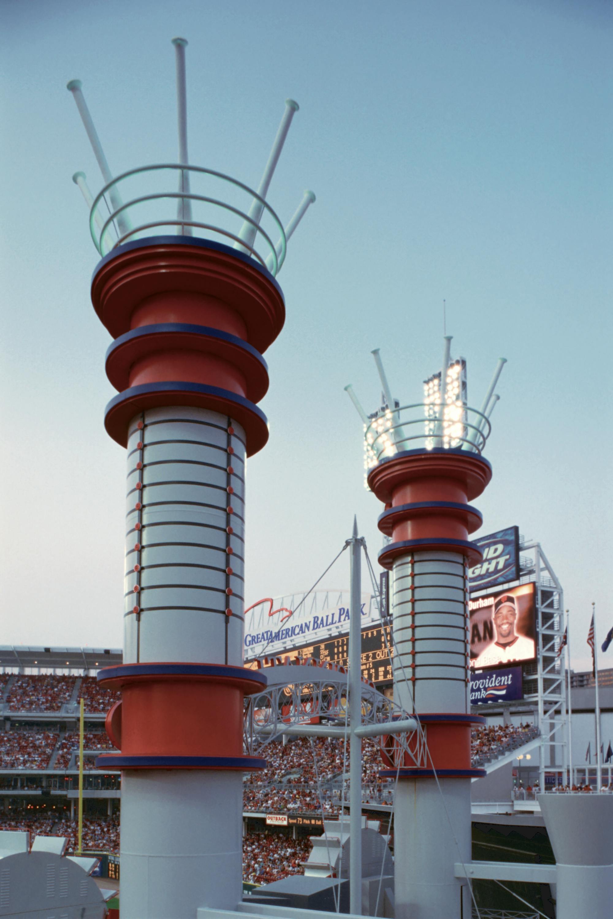 Cincinnati: Great American Ball Park - Pepsi Power Stacks